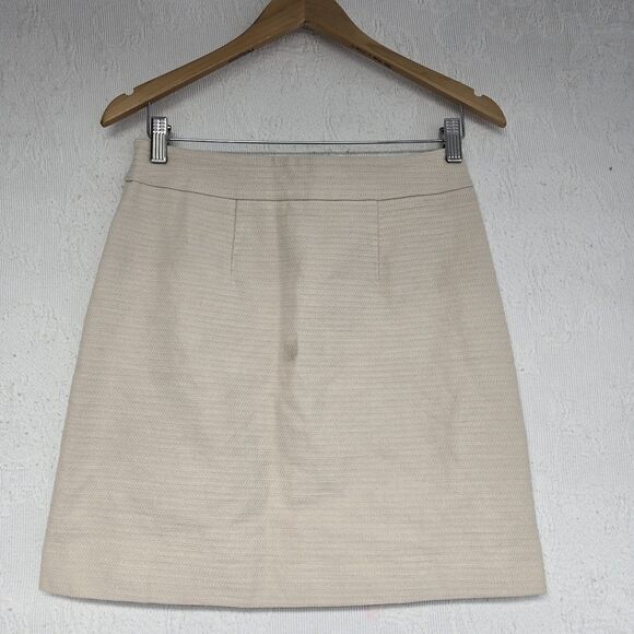 Ann Taylor Light Brown Tweed Skirt 2 Clueless Preppy Legally Blonde Elle Woods - Picture 2 of 8